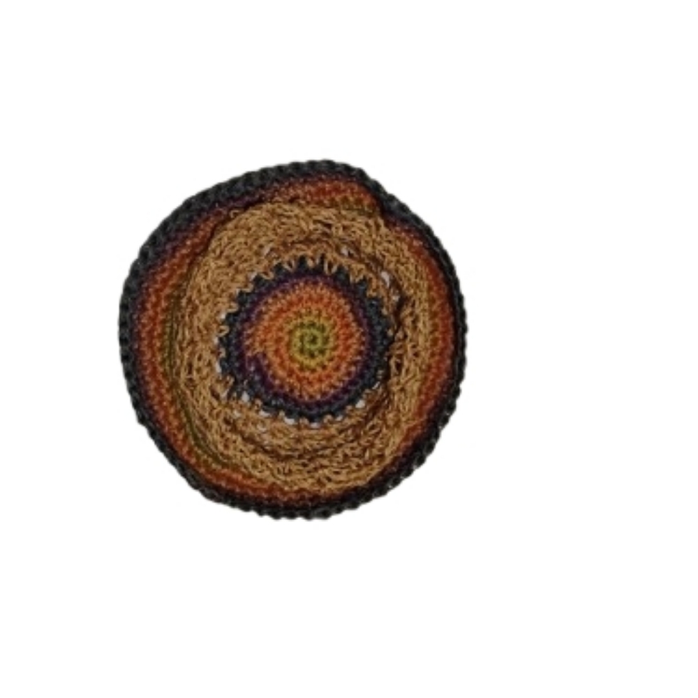Vintage 1970s Multicolored Crochet Floppy Hat - Picture 3 of 3